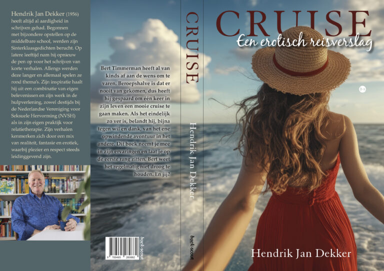 Afbeelding volledige cover; voor- en achterkant van het boek CRUISE-een erotisch reisverslag van DekkerSchrijft